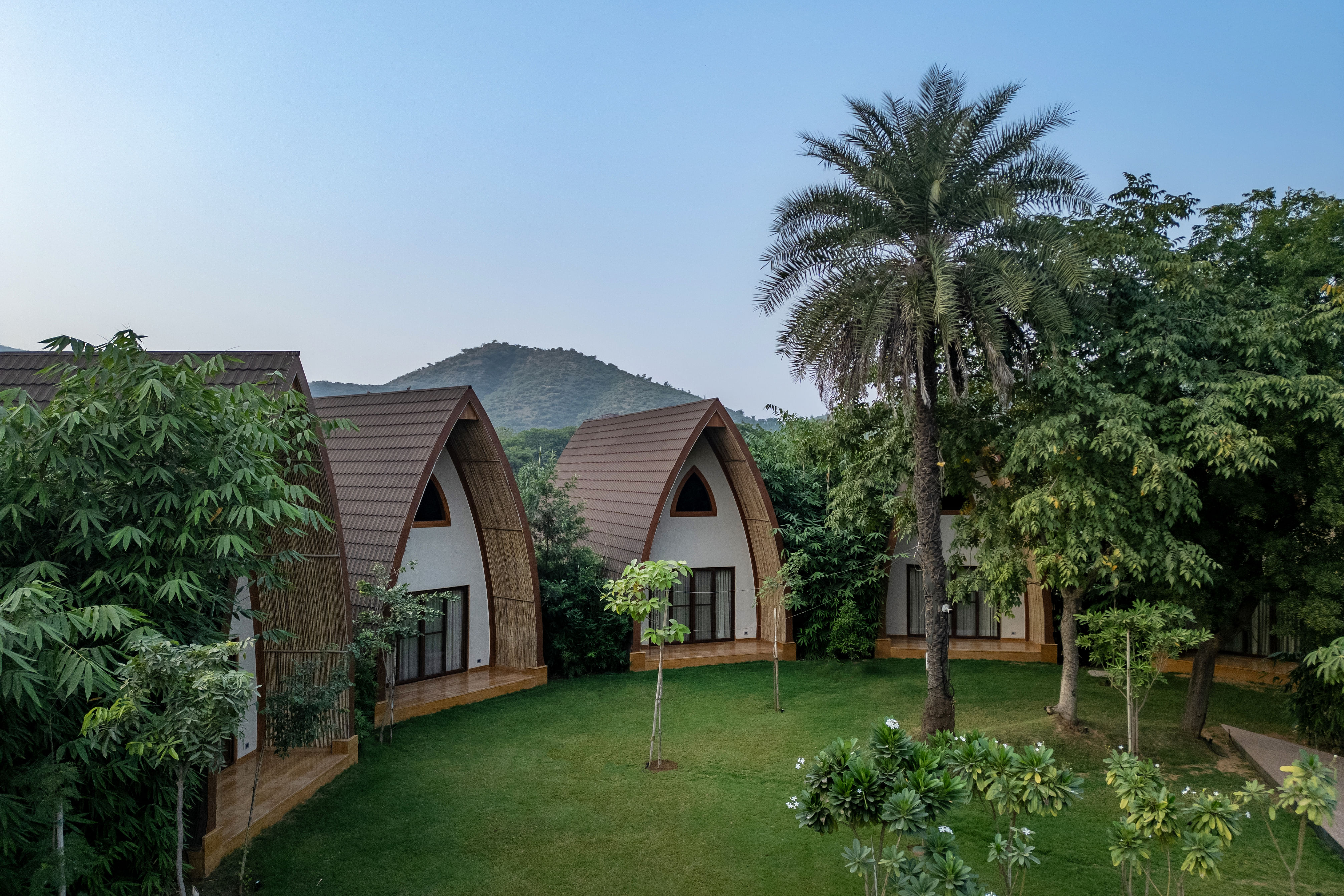 Facade of a building at the Ananta Spa and Resort, Ajabgarh