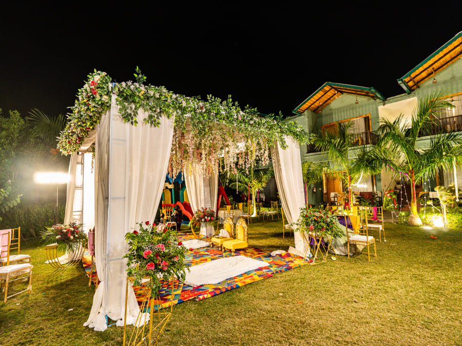 Night-time event setup