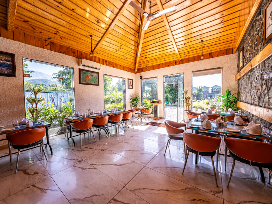 Restaurant interior dining area