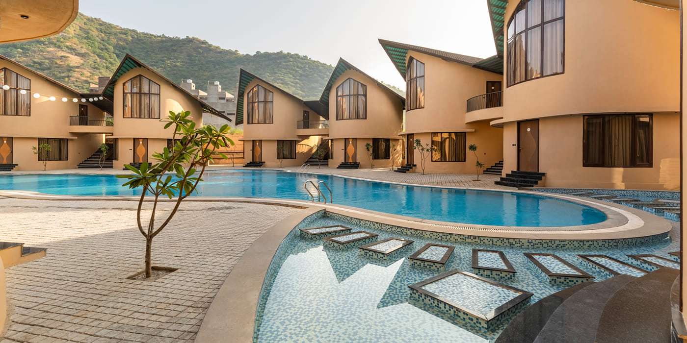 The Qualia's villas and pool, Udaipur