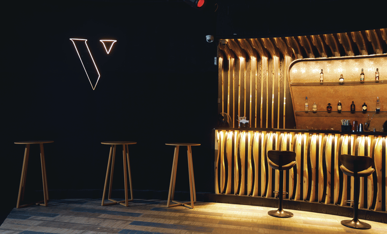 The Verve nightclub and multi-cuisine kitchen at The Qualia, Udaipur