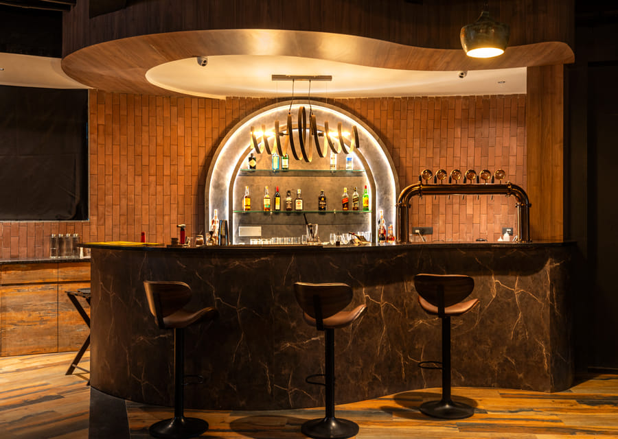 Rhythm and Brews craft brewery and bar at The Qualia Resort, Udaipur