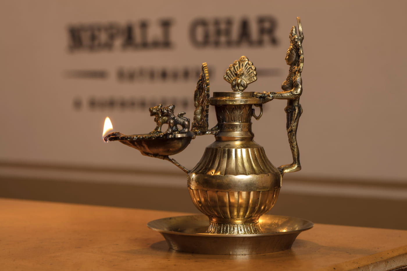 The Sukunda lamp at Nepali Ghar Hotel