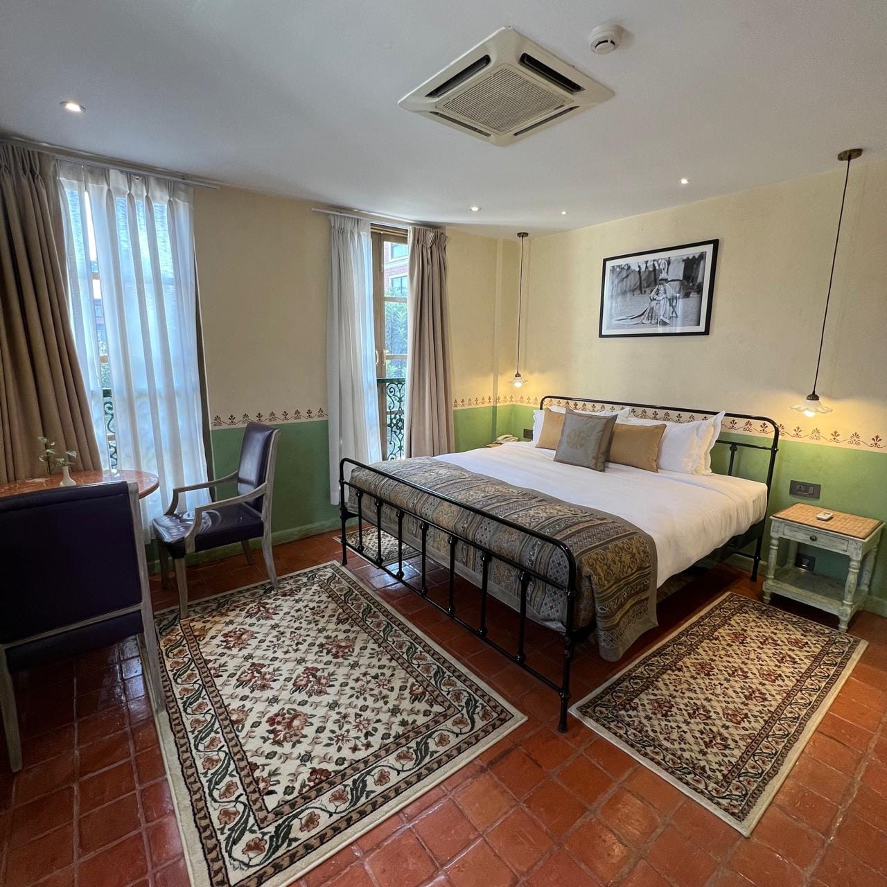 The suite bedroom at Nepali Ghar Hotel