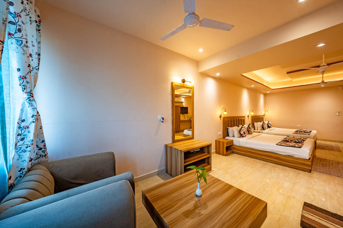 Family Suite bedroom at Vedikant Resorts The Mallard Corbett