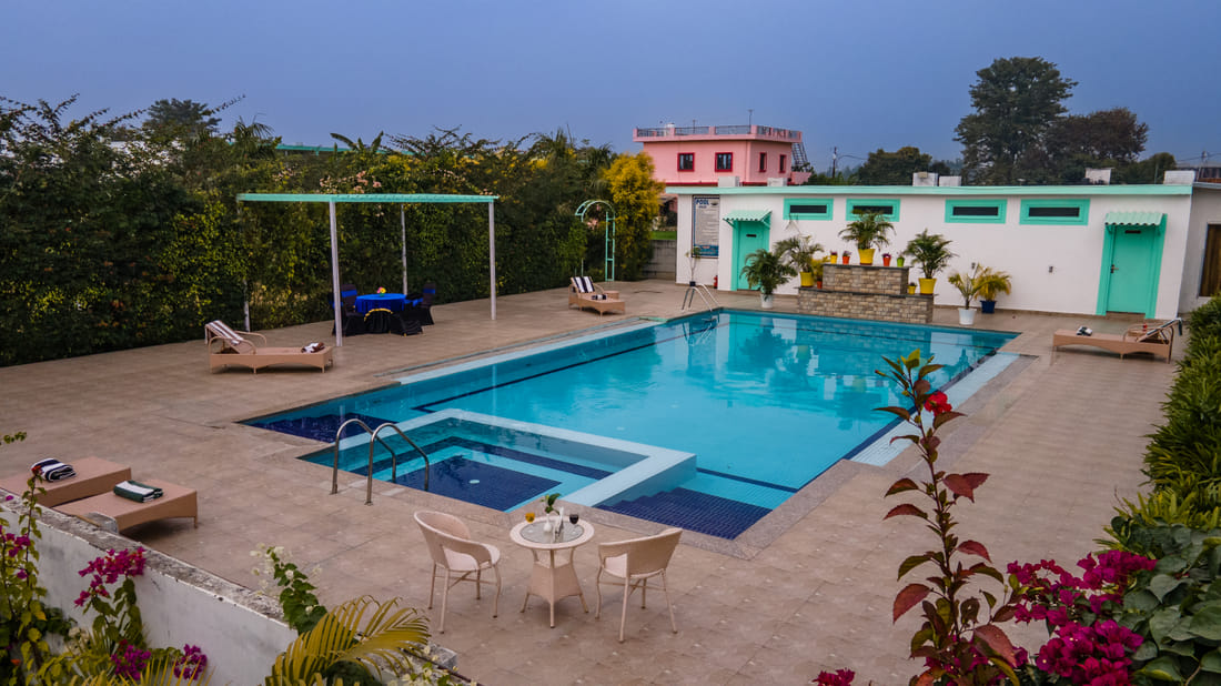 Game room with pool table at Vedikant Resorts The Mallard Corbett