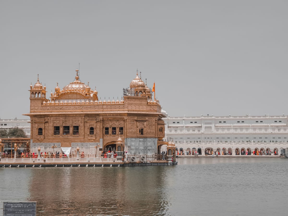 Durgiana Temple in Amritsar, its gilded shrine standing on a tank in the style of the Golden Temple