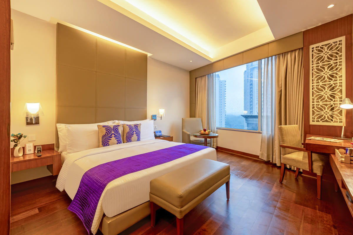 Deluxe King Room with a dedicated work desk at The Anya Hotel
