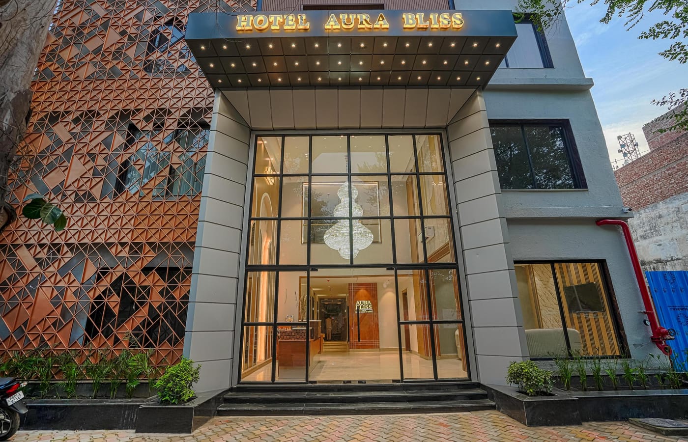 The entrance to Aura Bliss, Amritsar