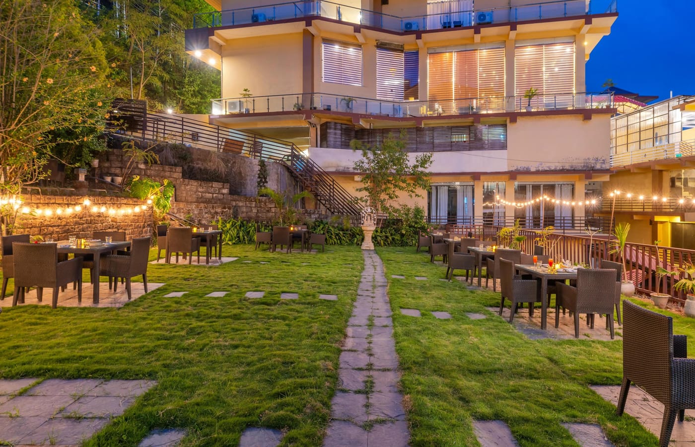 The entrance to Hotel Karnika, Dharamshala