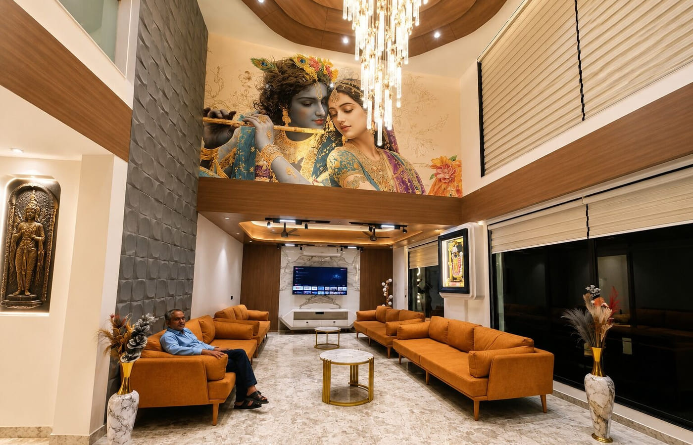 The event space at Hotel Shree Radhe By White Panda, Dwarka