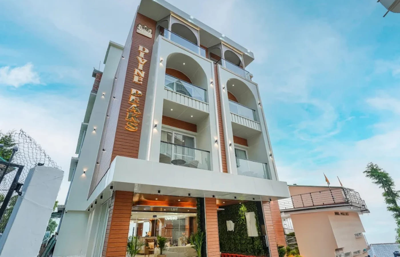 The exterior of White Panda Hotel Divine Peaks, Dharamshala