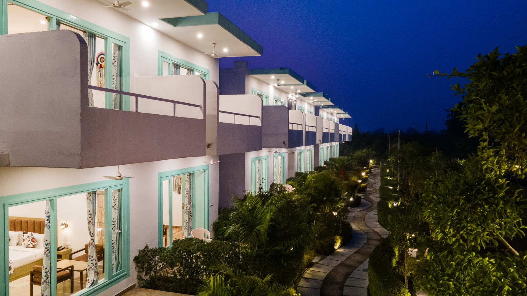 Forest & Sunset View Room with private balcony at Vedikant Resorts The Mallard Corbett
