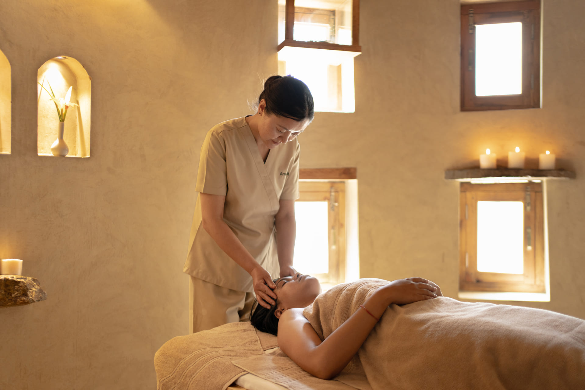 Amchi therapy session