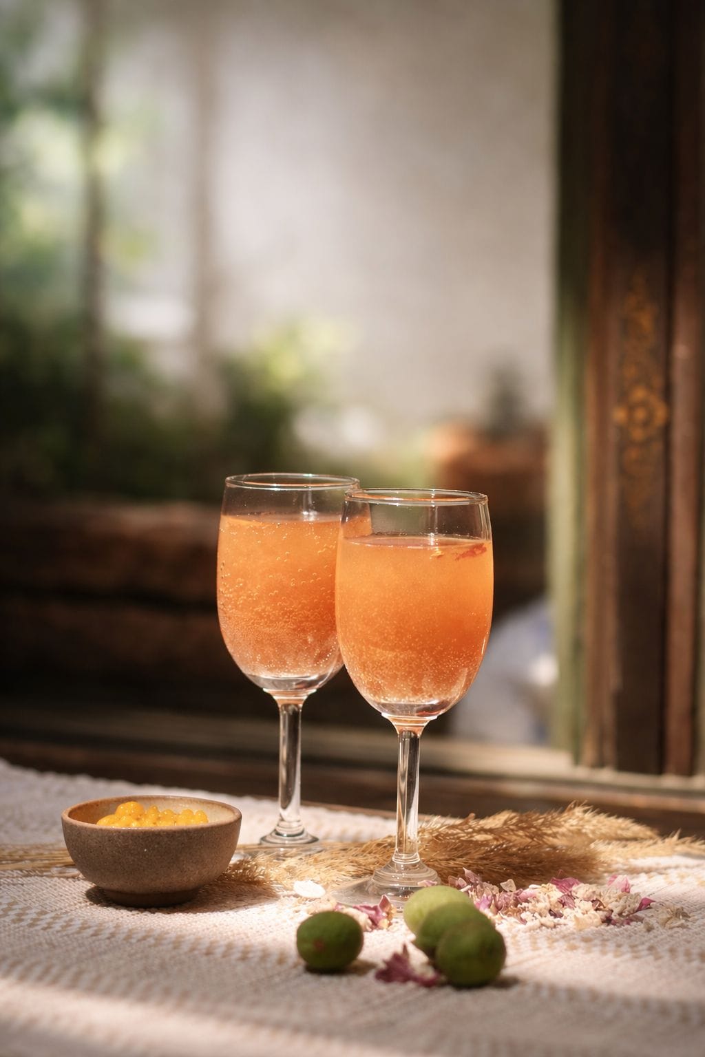 Seabuck kombucha served in glasses