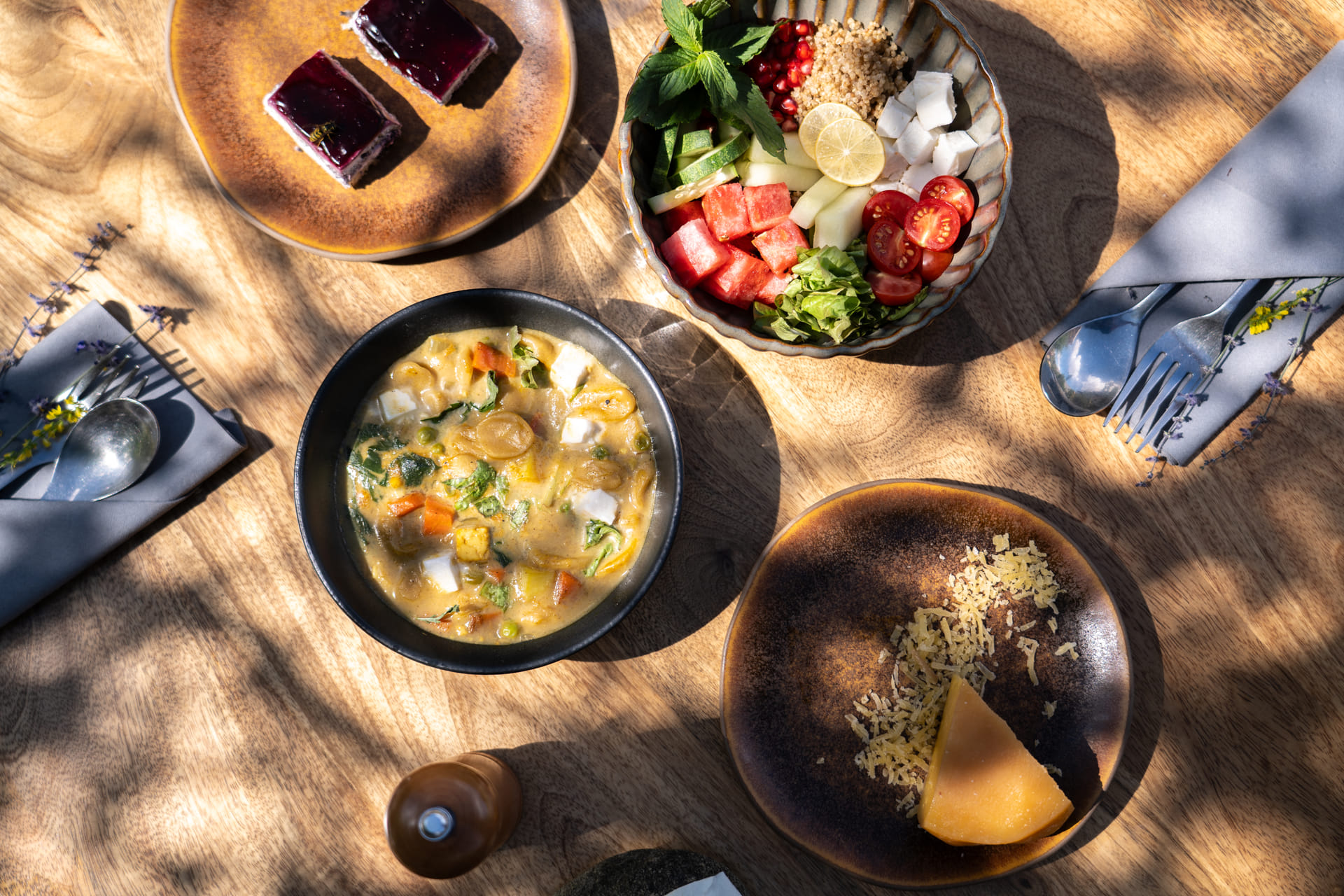 Skyu — slow-simmered wheat pasta stew