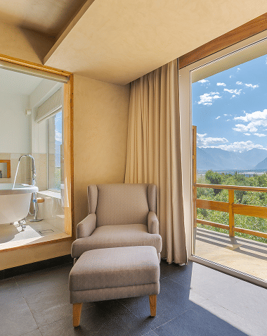 Reading chair with valley view