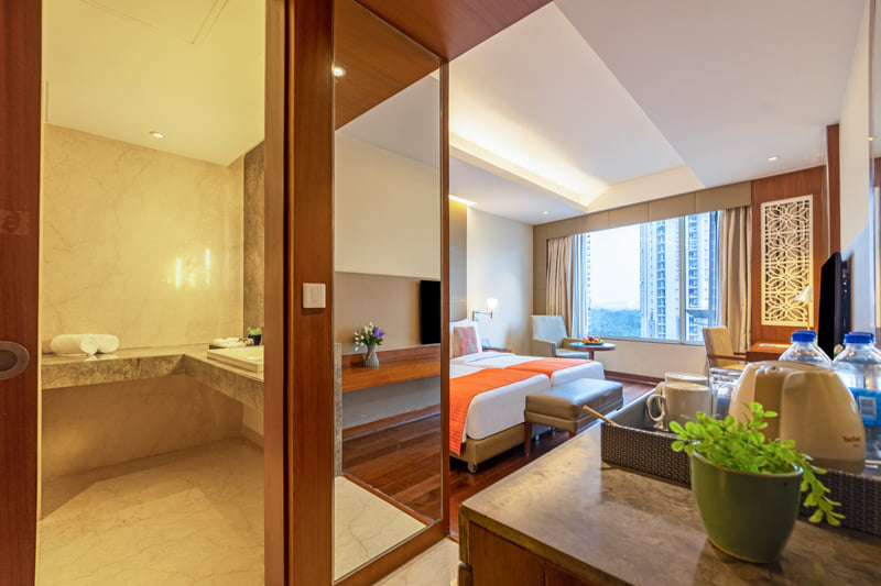 Deluxe Room entrance at The Anya Hotel, Gurugram