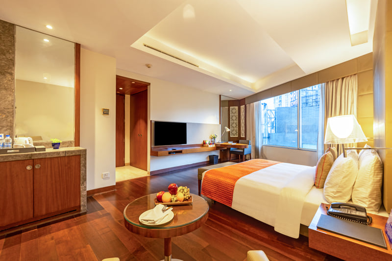 Studio Suite entrance at The Anya Hotel, Gurugram