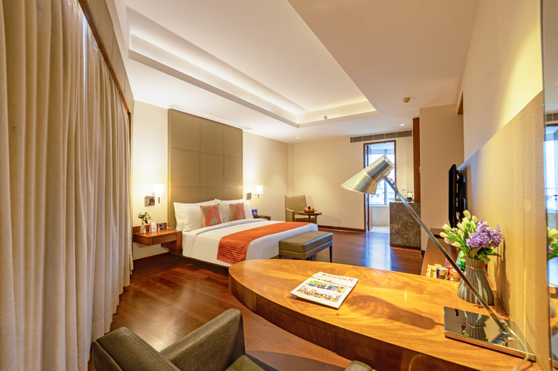 Studio Suite work desk at The Anya Hotel, Gurugram