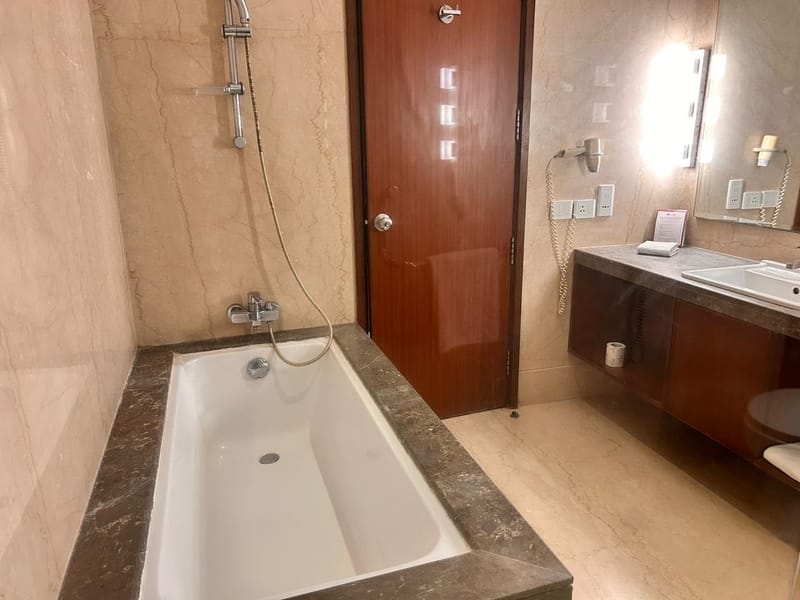 Club Room bathroom at The Hans, New Delhi
