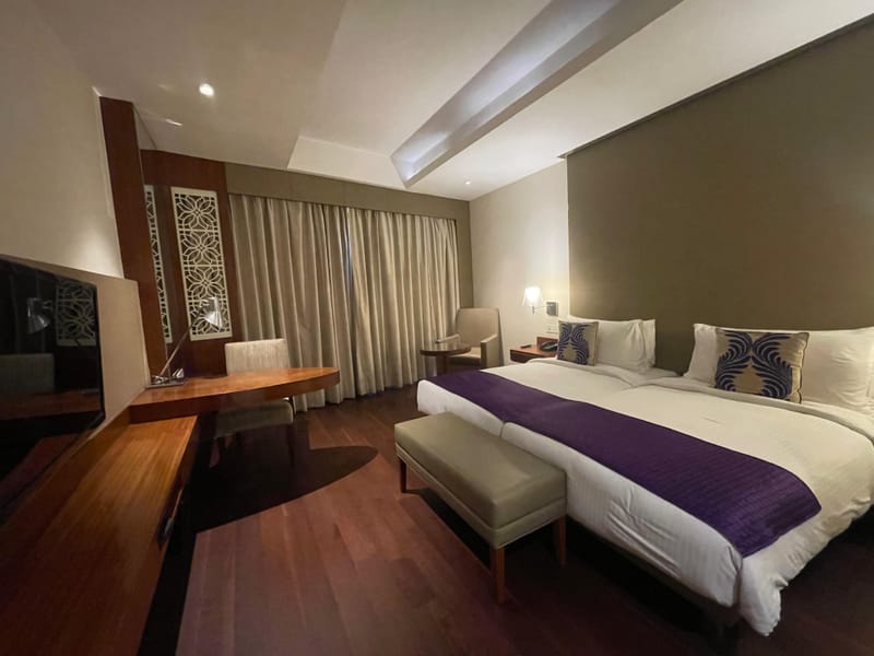 Deluxe king room at The Anya Hotel, Gurugram