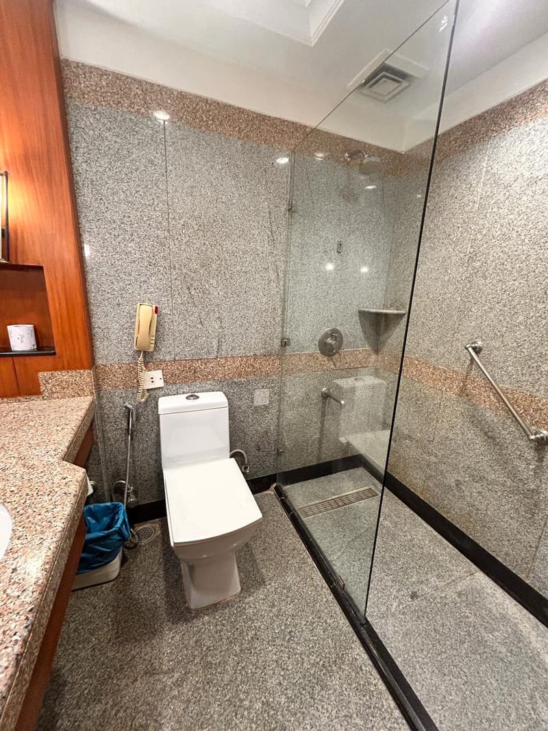 Deluxe Room bathroom at The Hans, New Delhi