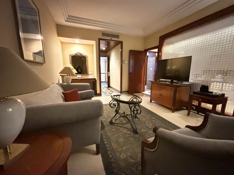 Deluxe Suite living area at The Hans, New Delhi