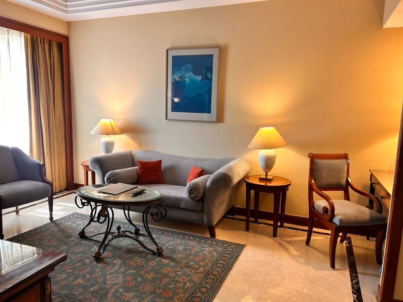 Executive Suite living area at The Hans, New Delhi