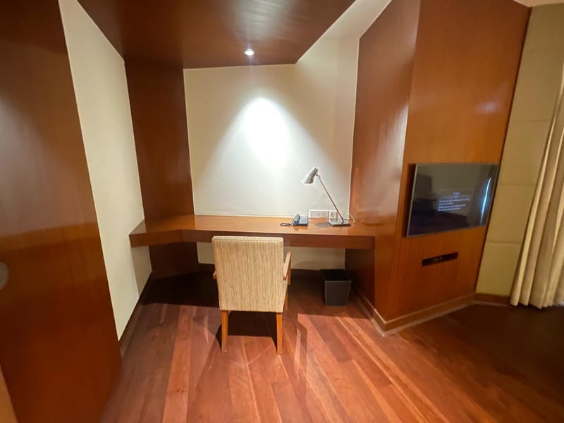 Luxury Suite study table at The Anya Hotel, Gurugram
