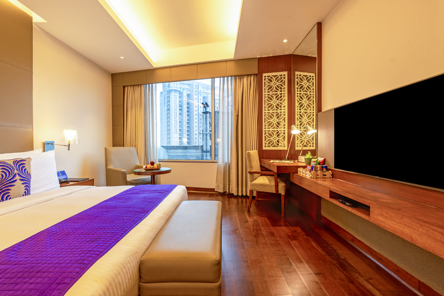 Deluxe King and Twin Room interior at The Anya Hotel, Gurugram