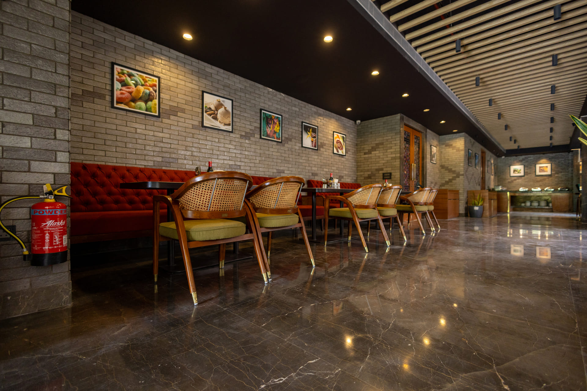 The dining setting at Kaleidoscope restaurant, KSN Signature, Jaipur