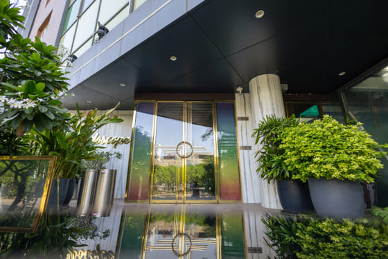 The facade of KSN Signature hotel in Malviya Nagar, Jaipur