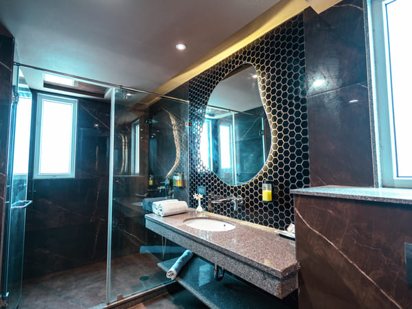 En-suite bathroom at KSN Signature, Jaipur