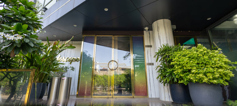 The facade of KSN Signature, a luxury hotel in Malviya Nagar, Jaipur