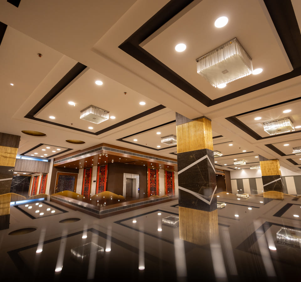 Banquet hall seating arrangement at KSN Signature, Jaipur