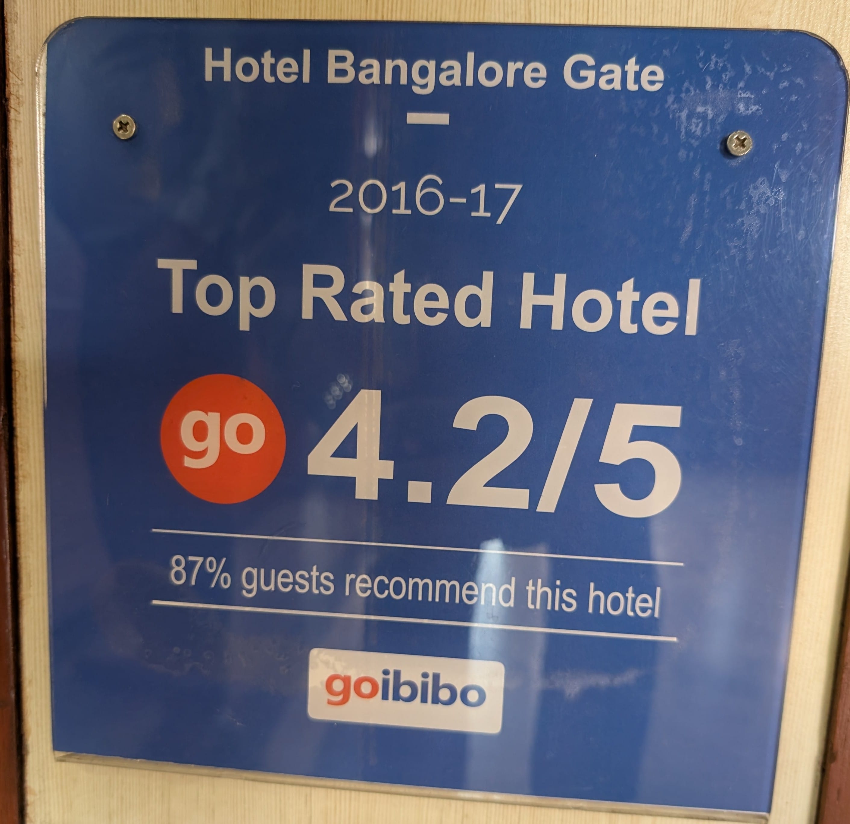 Goibibo Top Rated Hotel 2016–17