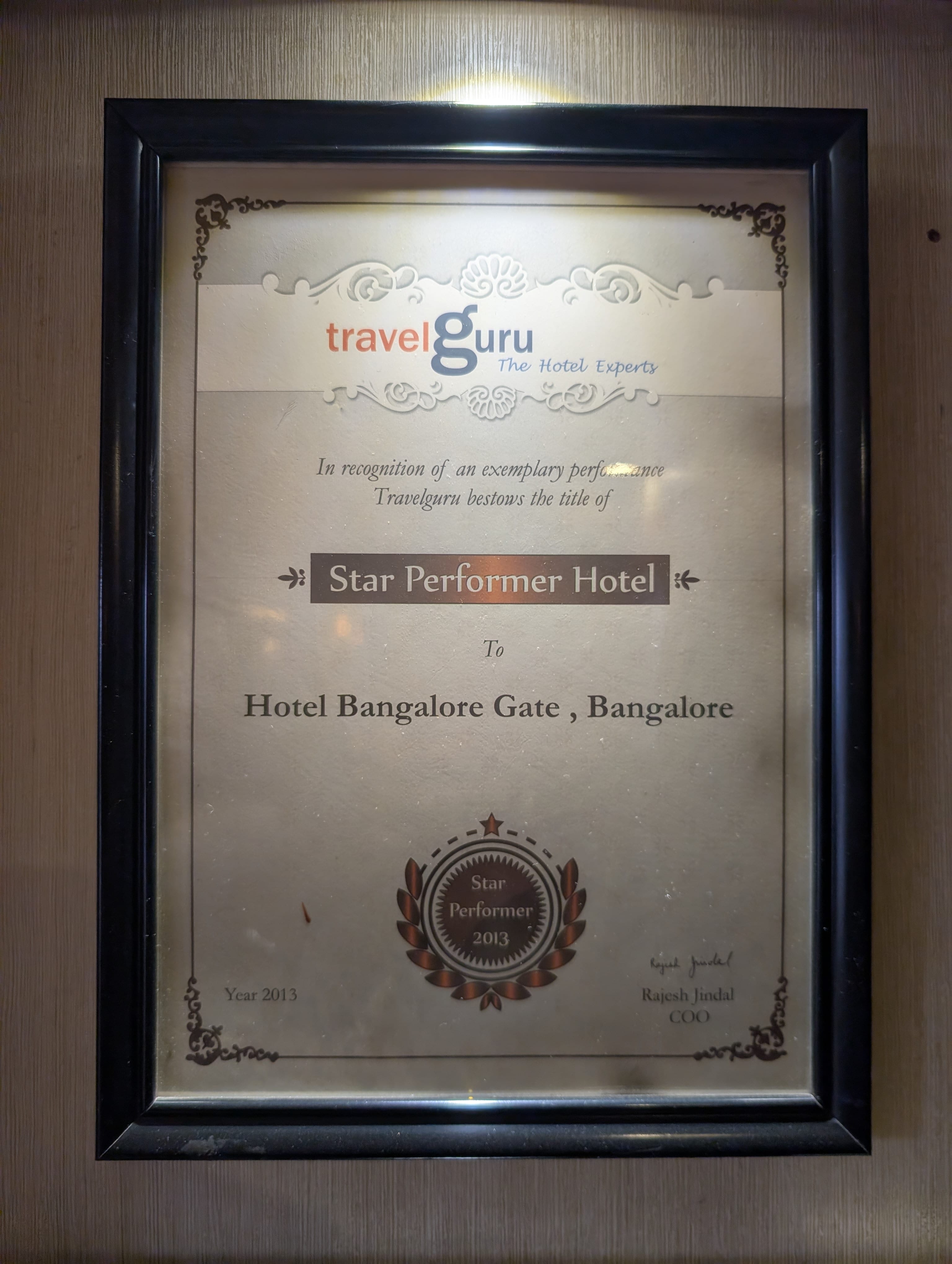 TravelGuru Star Performer Hotel 2013