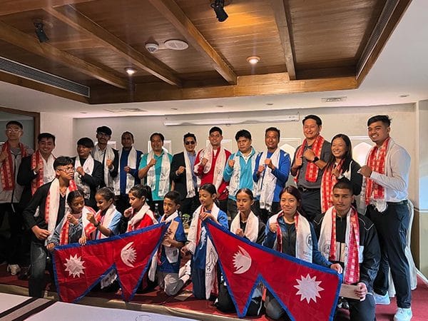 The Nepali youth Taekwondo team and coaches gathered for a farewell meeting at Nepali Ghar Hotel ahead of their departure for an international championship.