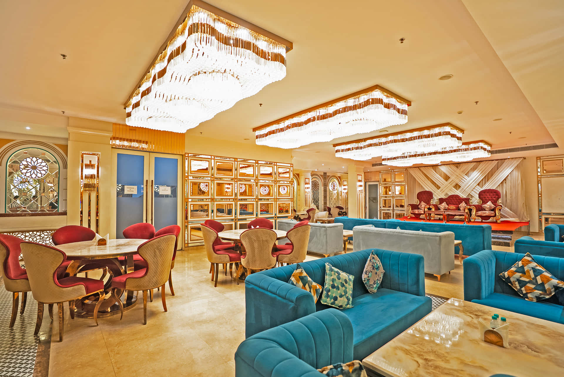 Sofa lounge seating in the banquet hall