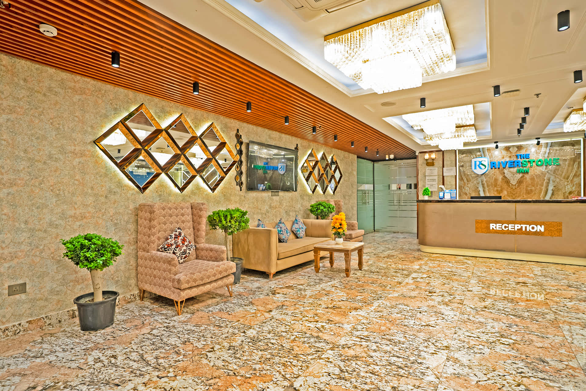The lobby waiting area