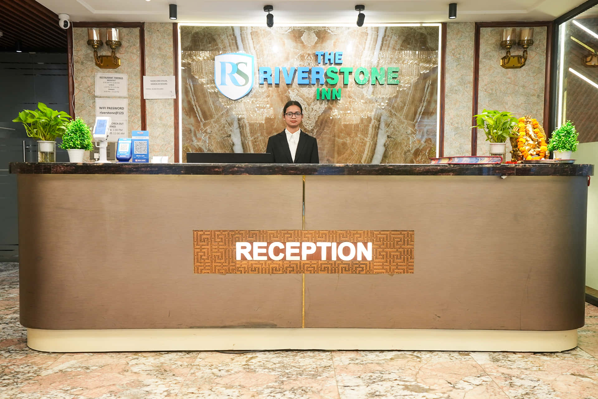 The reception desk