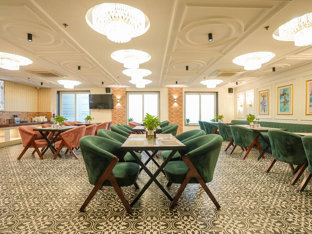 The in-house restaurant, dining area