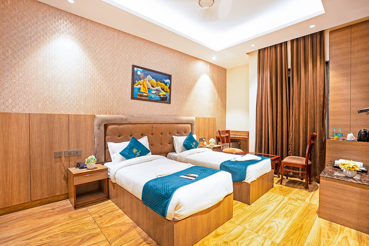 A Superior Twin room with two single beds