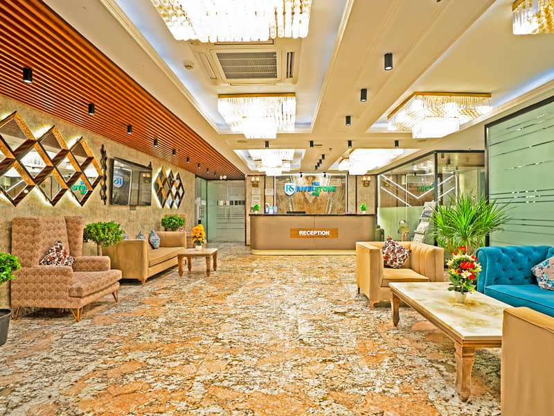 Lounge seating in the lobby