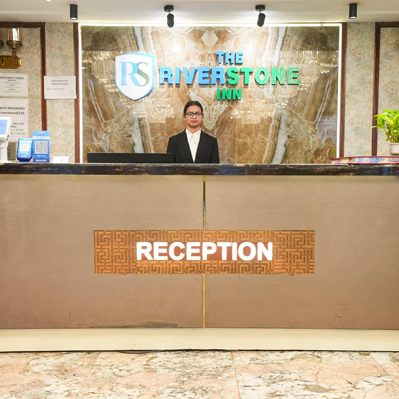 The reception desk