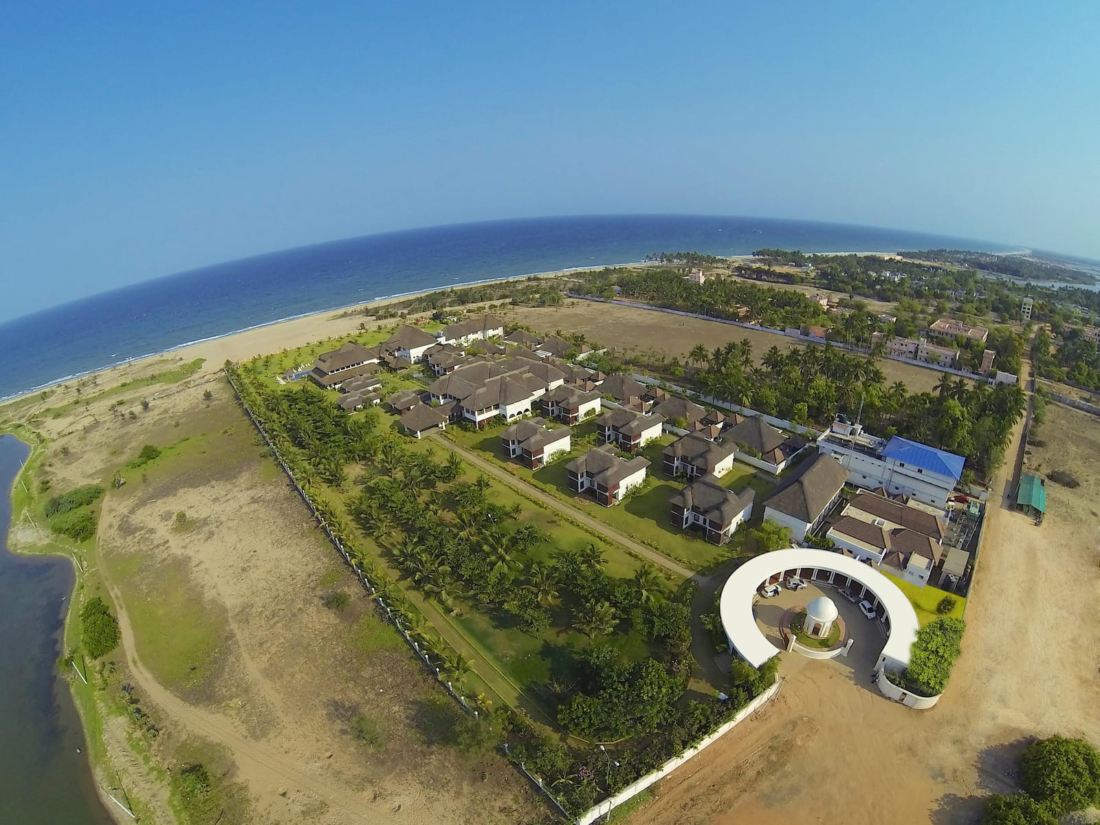 Aerial view of the resort