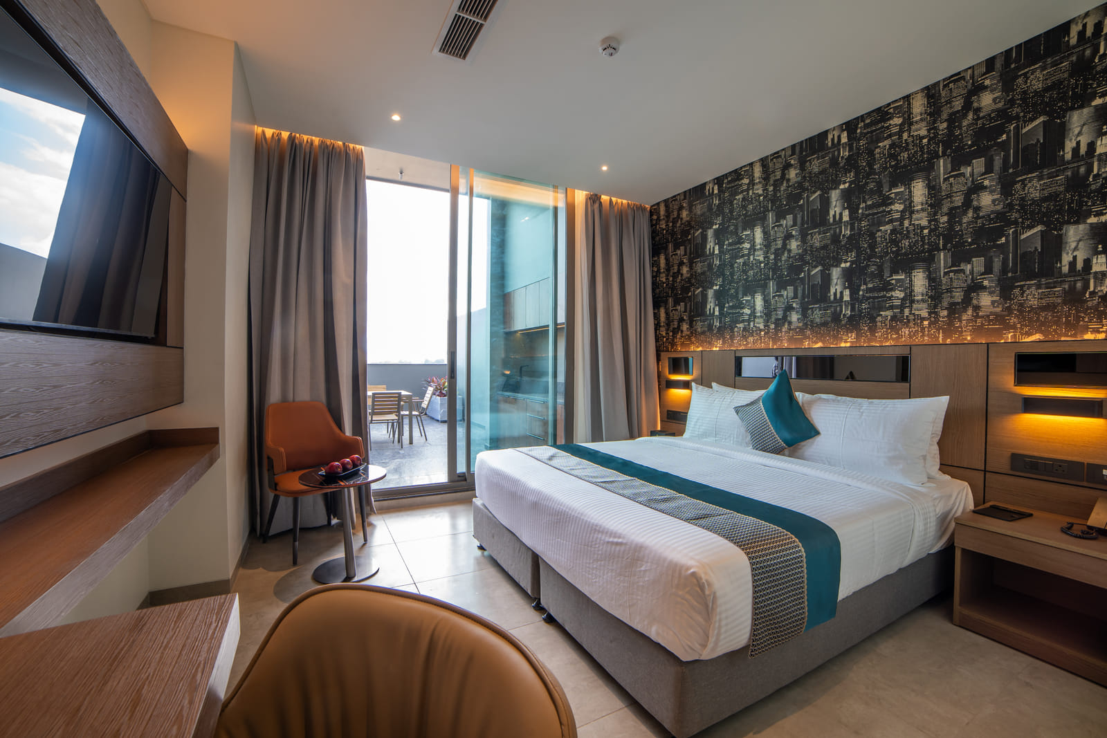 Club Room &mdash; The room, with the terrace door open
