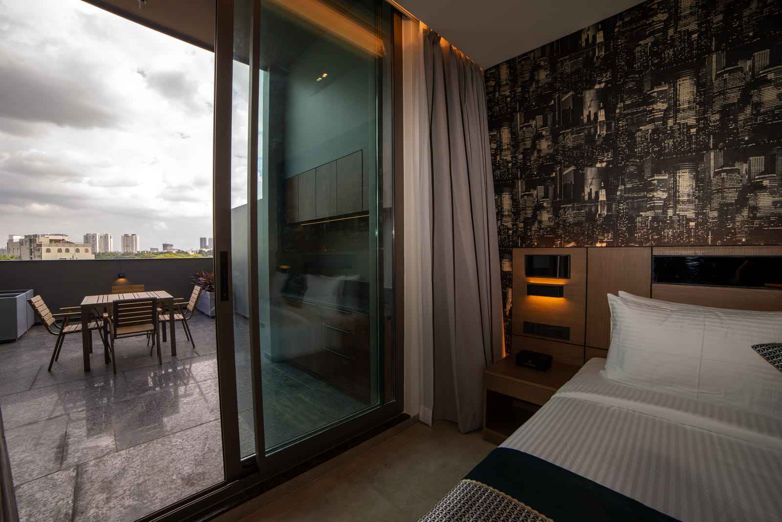 Club Room &mdash; Looking out to the private terrace