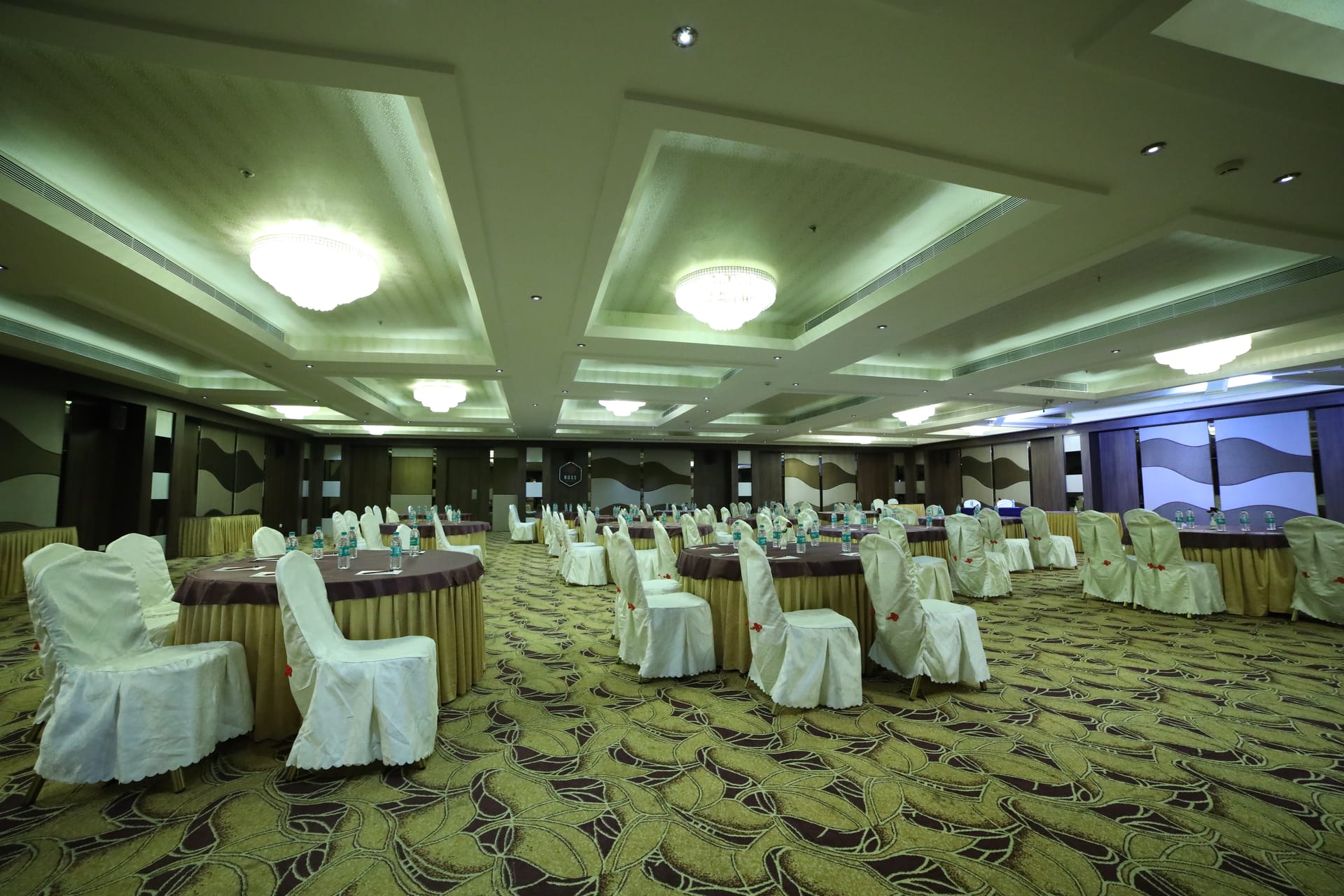 Rose Hall banquet setup at RG Royal